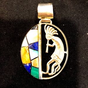 Sterling silver and stone pendant